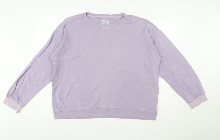 Fat Face Women's Pale Lilac Pullover Sweatshirt Size 18 Cotton Casual