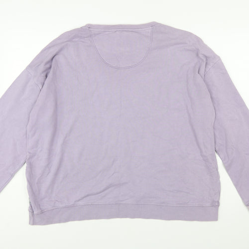 Fat Face Women's Pale Lilac Pullover Sweatshirt Size 18 Cotton Casual