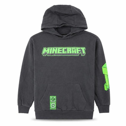 Minecraft Boys Black Hoodie 10-11 Years Cotton Blend Pullover