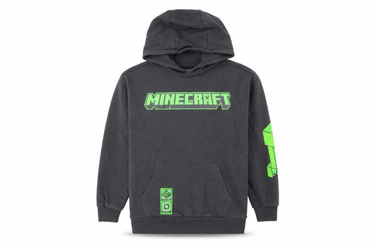 Minecraft Boys Black Hoodie 10-11 Years Cotton Blend Pullover