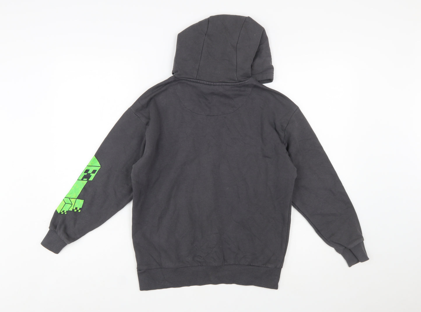 Minecraft Boys Black Hoodie 10-11 Years Cotton Blend Pullover