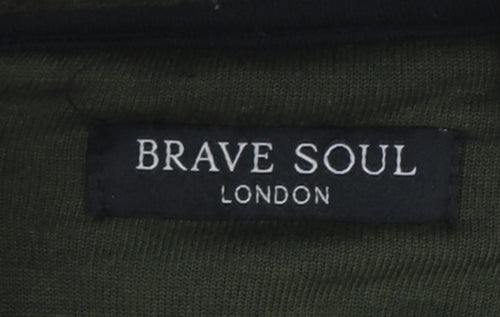 Brave Soul Men's Multicoloured Pullover Hoodie Size M