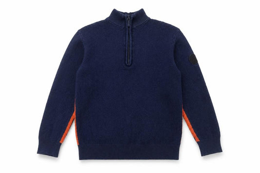 Baker by Ted Baker Boys Blue 10 Years 1/2 Zip Wool Cotton Jumper