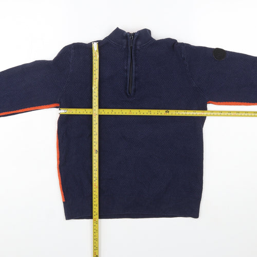 Baker by Ted Baker Boys Blue 10 Years 1/2 Zip Wool Cotton Jumper