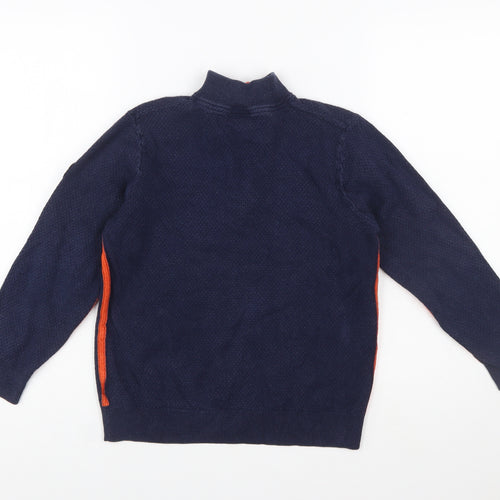 Baker by Ted Baker Boys Blue 10 Years 1/2 Zip Wool Cotton Jumper