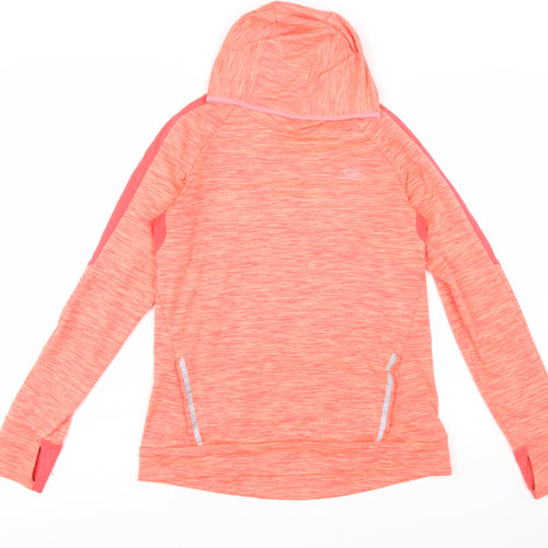 Decathlon Womens Coral Hoodie Pullover Medium Reflective Trim
