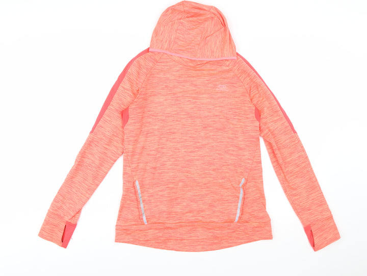 Decathlon Womens Coral Hoodie Pullover Medium Reflective Trim