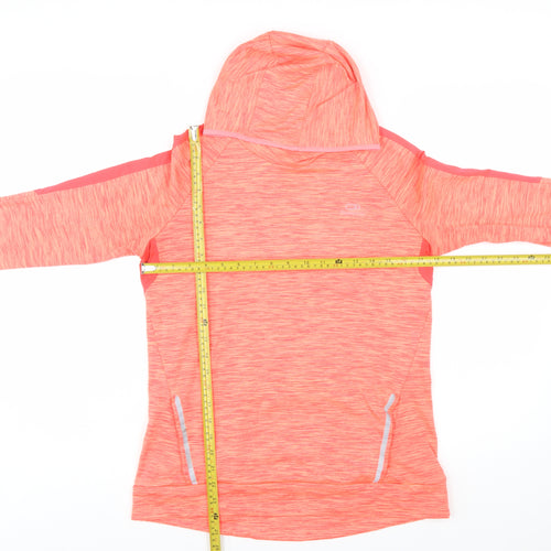 Decathlon Womens Coral Hoodie Pullover Medium Reflective Trim