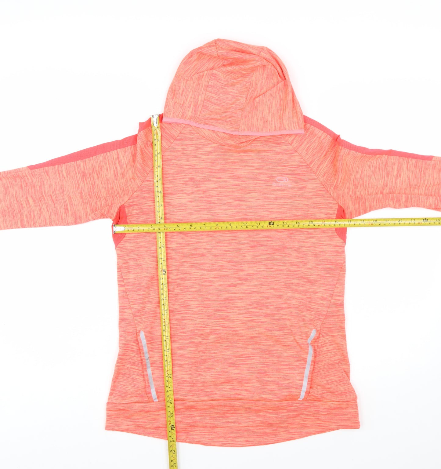 Decathlon Womens Coral Hoodie Pullover Medium Reflective Trim