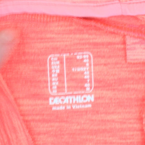 Decathlon Womens Coral Hoodie Pullover Medium Reflective Trim