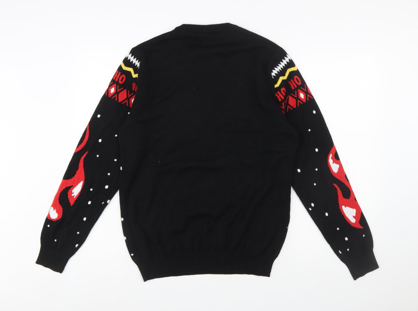 Primark Stranger Things Men's Black Medium Christmas Pullover Jumper