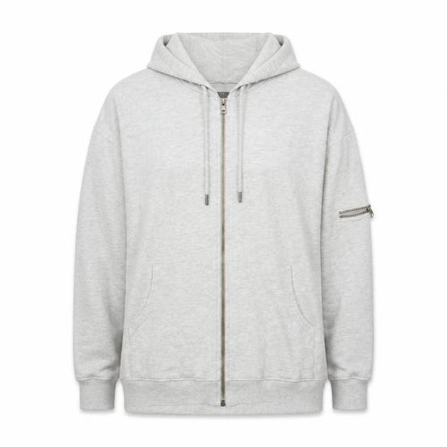 Mint Velvet Women Grey Full Zip Hoodie Lined Pockets L