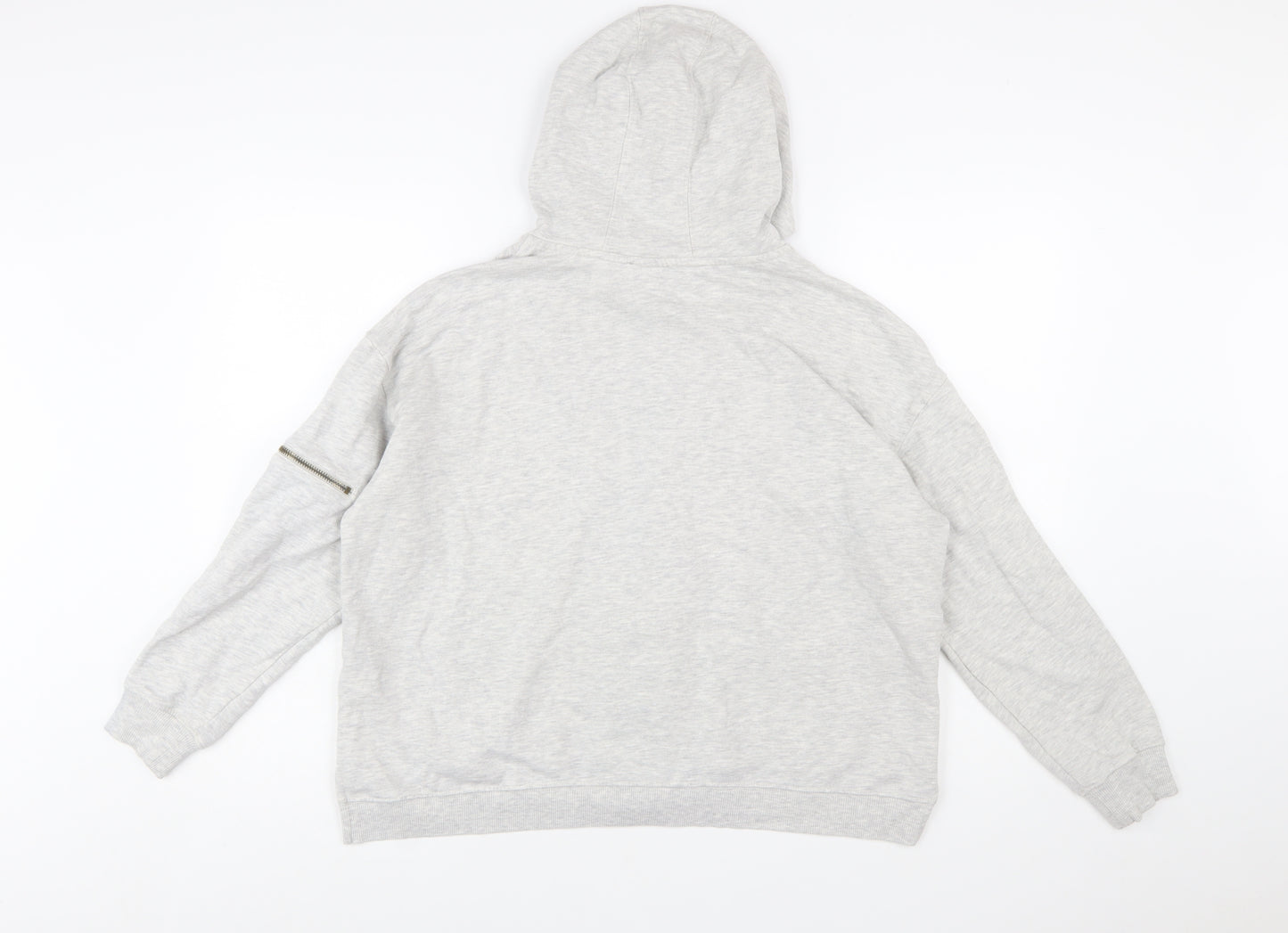 Mint Velvet Women Grey Full Zip Hoodie Lined Pockets L