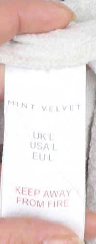 Mint Velvet Women Grey Full Zip Hoodie Lined Pockets L