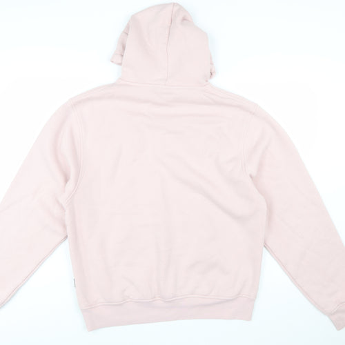 NICCE Men’s Pink Pullover Hoodie L Fleece Logo Sweatshirt