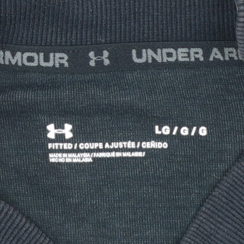 Under Armour Men's Dark Grey Full Zip Sweatshirt Size L Fitted