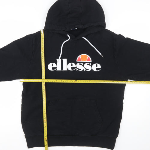 Ellesse Womens Black Hooded Pullover Hoodie Size 20 Cotton Blend