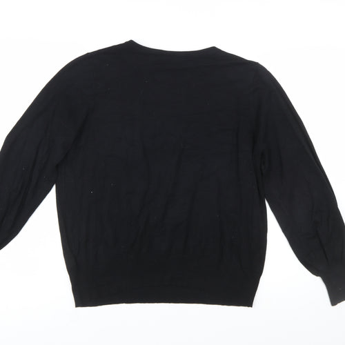 Wallis Women’s Petite Black Rhinestone Christmas Jumper M