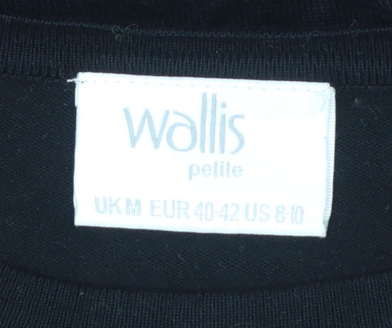 Wallis Women’s Petite Black Rhinestone Christmas Jumper M