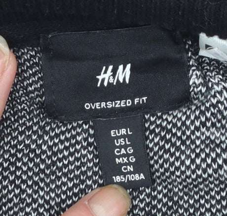 H&M Men Black XL Bart Simpson Eat My Shorts Cardigan