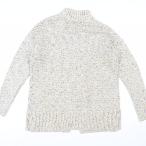 White Stuff Womens Beige Long Sleeve Chunky Knit Cardigan Size 10