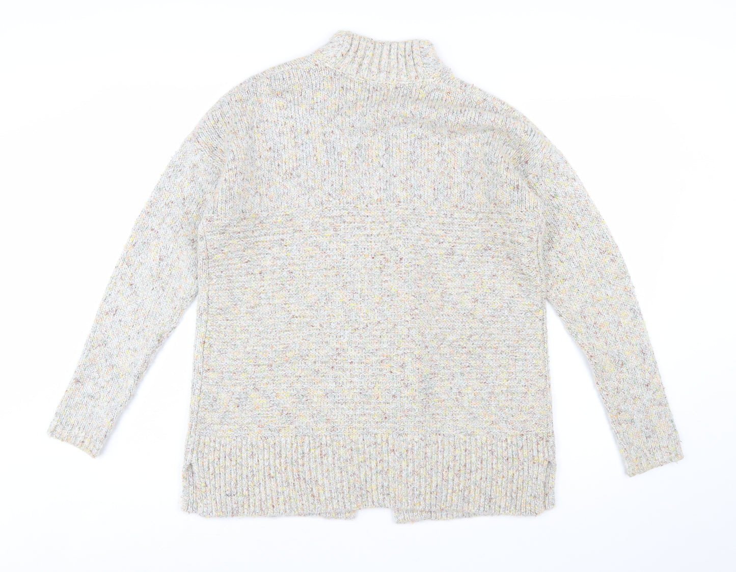 White Stuff Womens Beige Long Sleeve Chunky Knit Cardigan Size 10