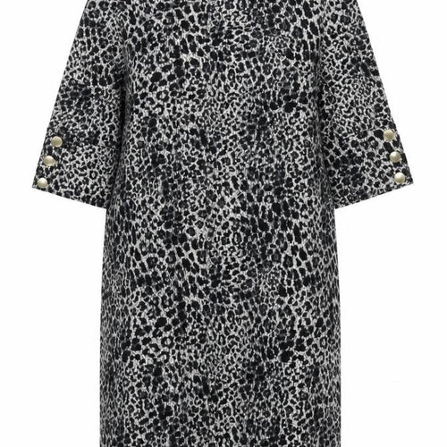 Dorothy Perkins Women’s Black Leopard Print Shift Dress Size 16