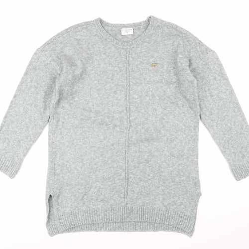 U.S. Polo Assn. Women's Grey Knit Crew Neck Jumper Size M