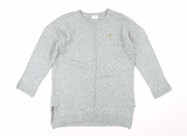 U.S. Polo Assn. Women's Grey Knit Crew Neck Jumper Size M