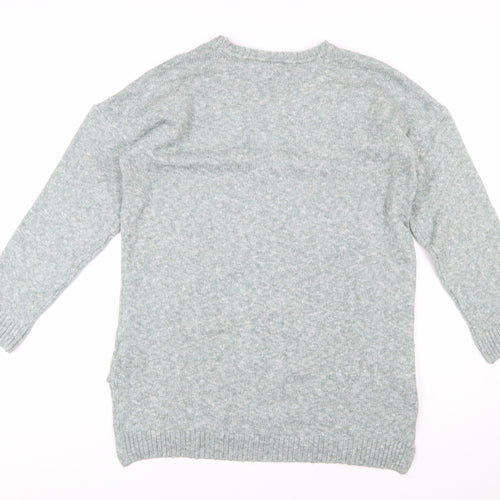 U.S. Polo Assn. Women's Grey Knit Crew Neck Jumper Size M