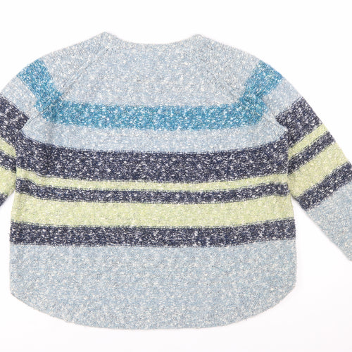 Mantaray Women’s Blue Striped Chunky Knit Pullover Jumper Size 20