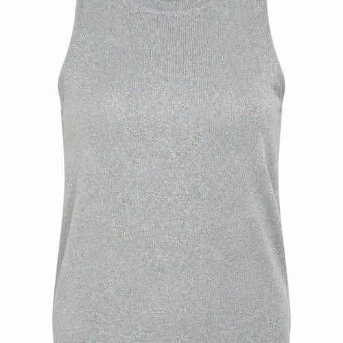 Next Women Silver Sleeveless Knit Vest Jumper Size 12