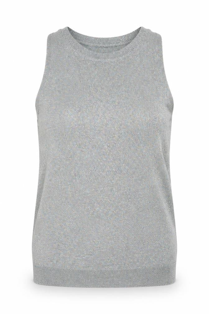 Next Women Silver Sleeveless Knit Vest Jumper Size 12