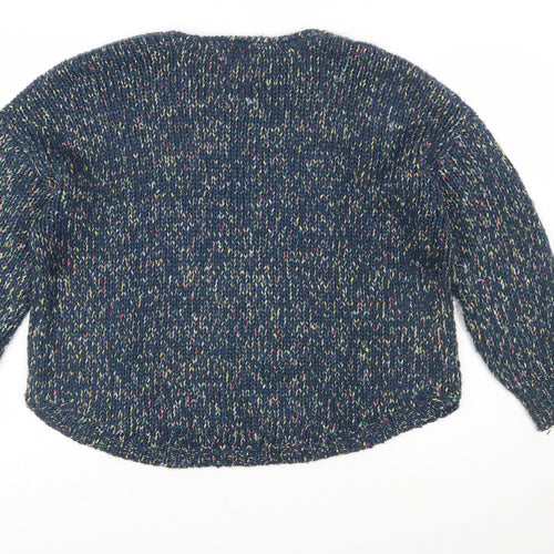 Mantaray Women’s Blue Chunky Knit Crew Neck Pullover Jumper Size 20