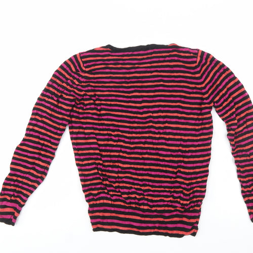 Marks and Spencer Women’s Multicoloured Striped Acrylic Jumper UK 12