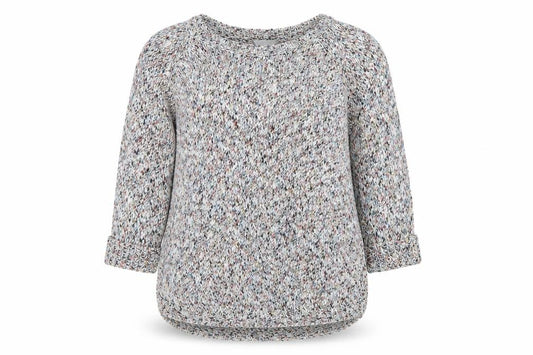 Front view of BHS Women’s Multicoloured Chunky Knit jumper, size UK 14