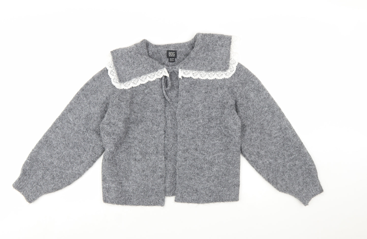 BDG Urban Outfitters Womens Grey Lace Collar Knit Cardigan XS