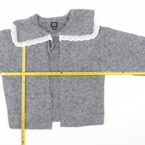 BDG Urban Outfitters Womens Grey Lace Collar Knit Cardigan XS