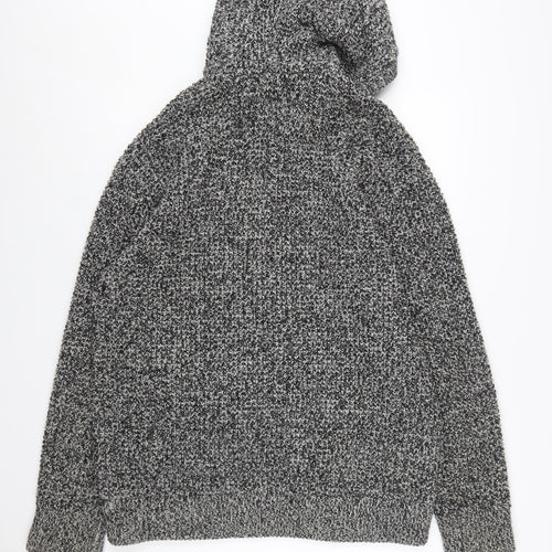 Next Men’s Grey Chunky-Knit Hooded Full Zip Jumper XXL