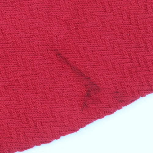 Bill Blass Mens Red Cotton Crew Neck Knit Jumper XL