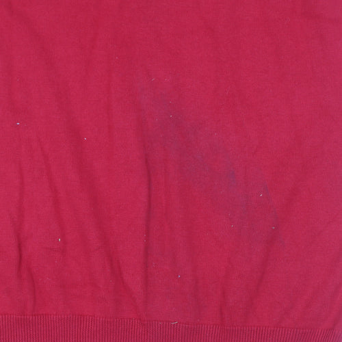 Chaps Men's Red Cotton V-Neck Sleeveless Jumper Vest M