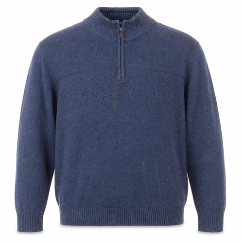 Dockers Men’s Blue Wool Blend Half Zip Jumper XL Casual Knitwear