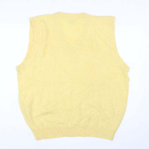 Westport Wardrobe Men's Yellow Lambswool V-Neck Vest 2XL