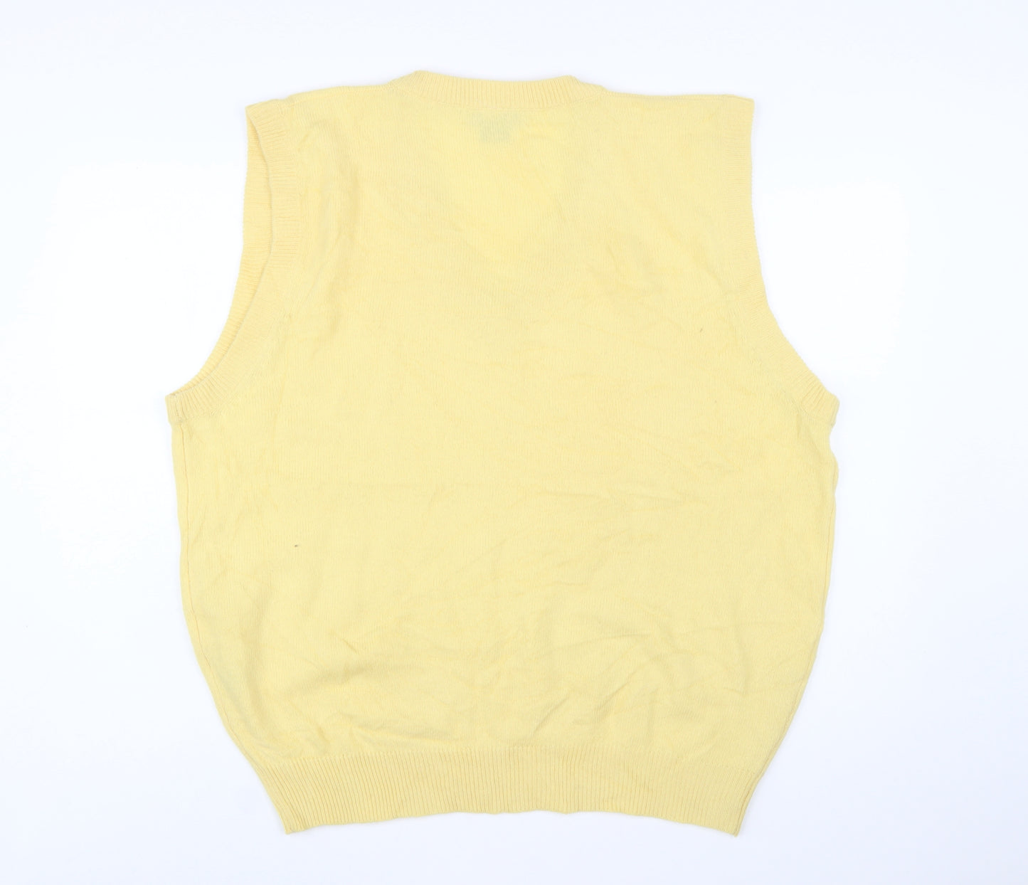 Westport Wardrobe Men's Yellow Lambswool V-Neck Vest 2XL