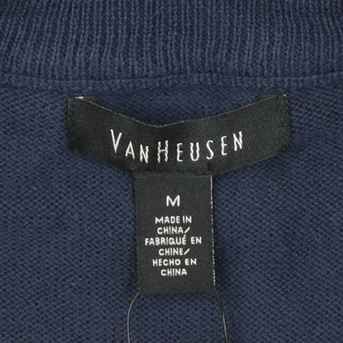 Van Heusen Men's Blue V-Neck Sleeveless Knit Vest Jumper M