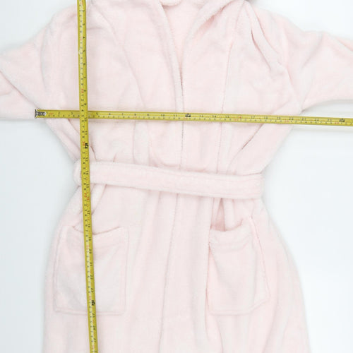 The White Company Women Pink Fleece Hooded Robe XS