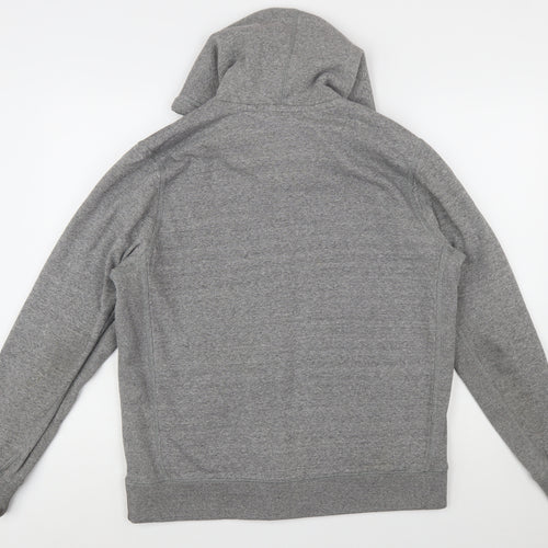 Fat Face Men's Grey Full Zip Hoodie L Cotton Blend Warm Casual