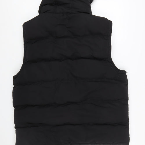 SoulCal & Co Men's Black 4XL Hooded Puffer Gilet Vest with Pockets