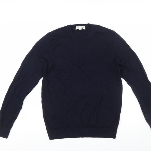 Marks and Spencer Autograph Men's Blue Merino Wool Pullover Jumper M