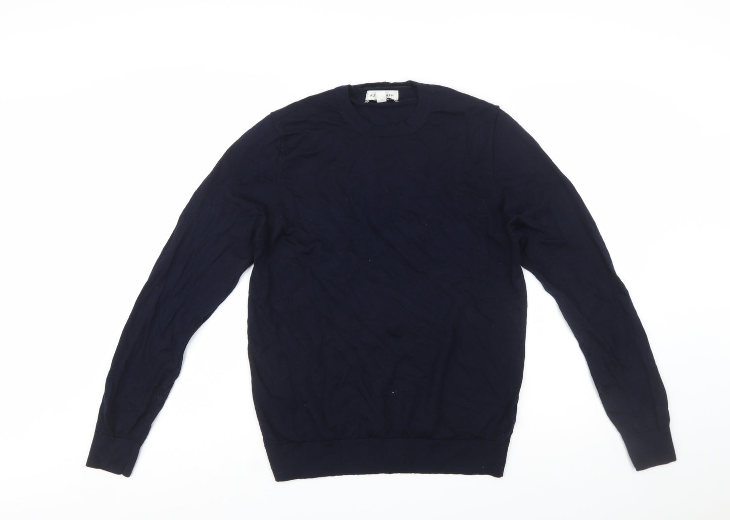 Marks and Spencer Autograph Men's Blue Merino Wool Pullover Jumper M